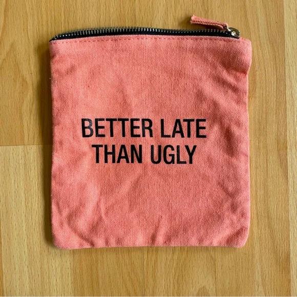 Snarky Funny cosmetic makeup bags Canvas jewelry travel bag zippered pouch 2 ct - Picture 4 of 9